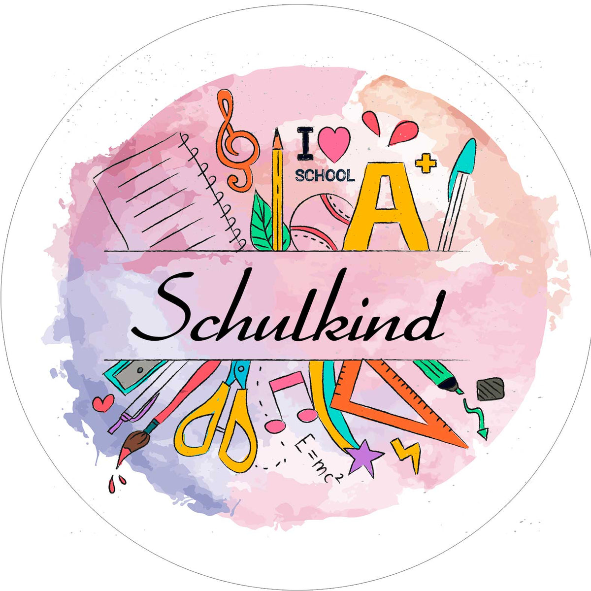 Bedruckte Oblaten Einschulung Schulkind Rosa – Bild 2