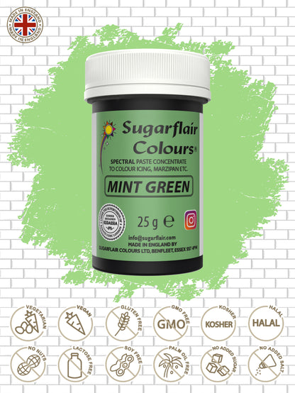 Speisefarben-Paste Sugarflair - Mint Green 25g