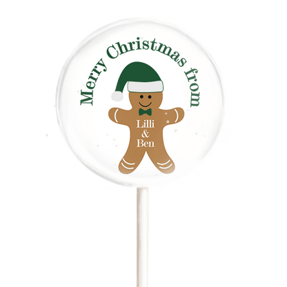 MotivLolli Lebkuchen Lebkuchenmann mit Mütze tannengrün