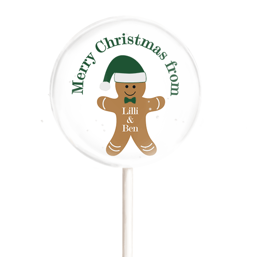 MotivLolli Lebkuchen Lebkuchenmann mit Mütze tannengrün