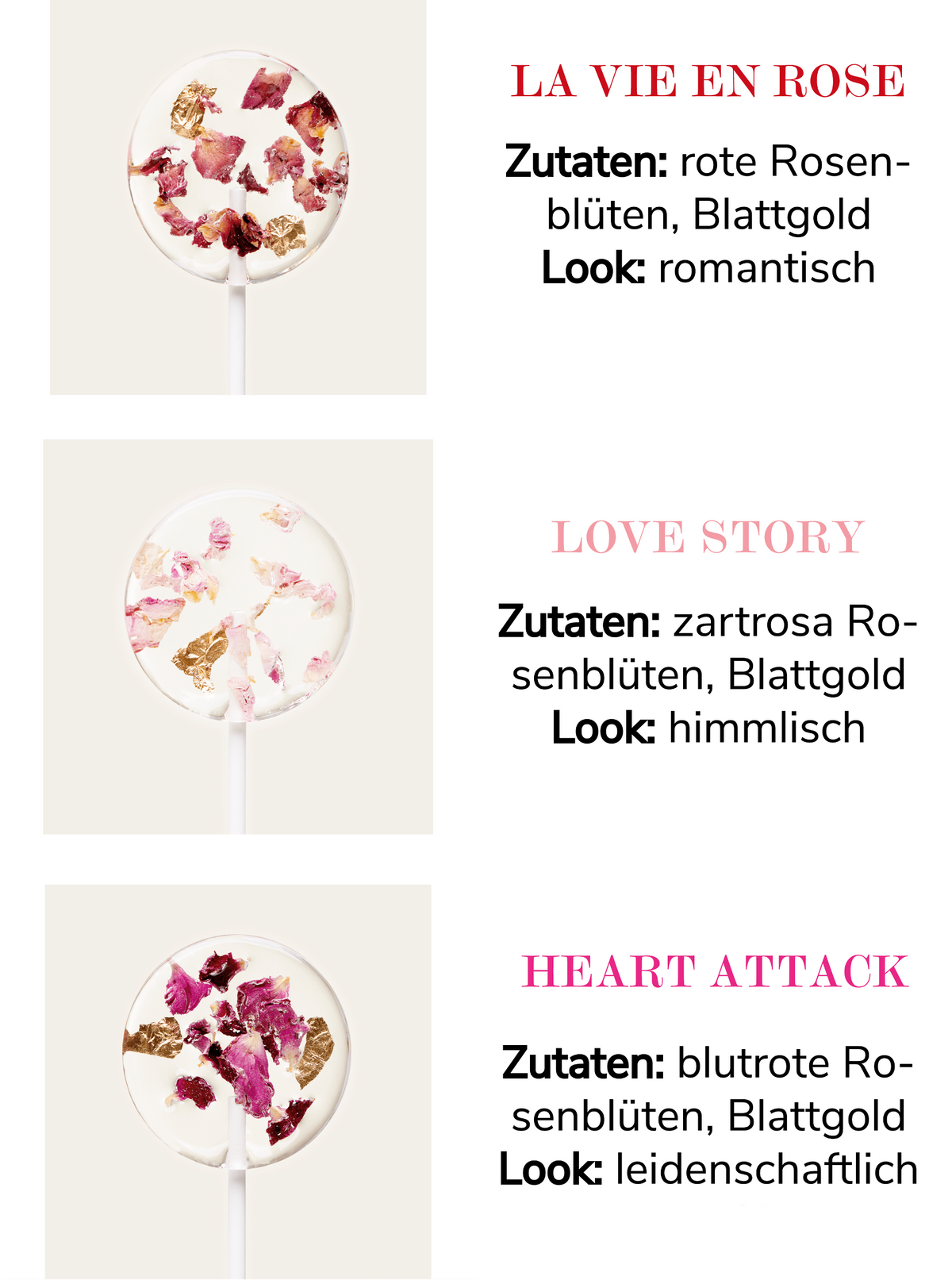 Blütenlolli-Mix "Rose in Love" – Bild 3
