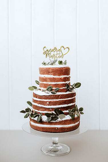 CakeTopper - individuell Namen mit Herz – Bild 2