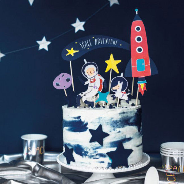 PartyDeco Cake Topper Set - Weltraum – Bild 3