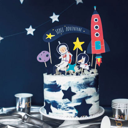 PartyDeco Cake Topper Set - Weltraum – Bild 3