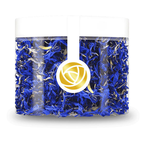 Rosie Rose Kornblumenblüten blau in der dose
