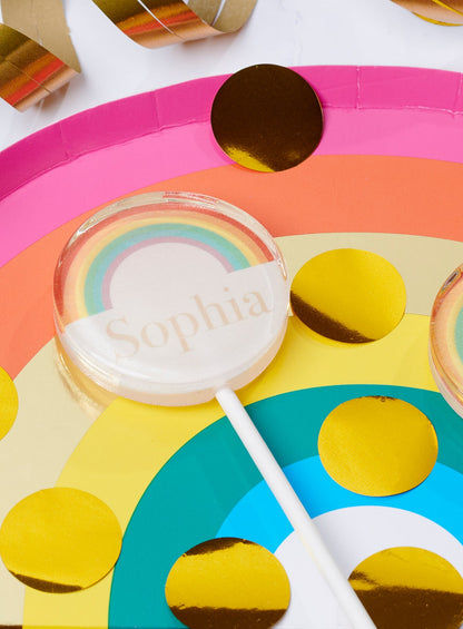 MotivLollie Regenbogen mit Konfetti dekoriert