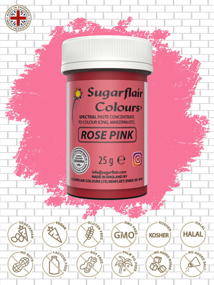 Speisefarben-Paste Sugarflair - Rose Pink 25g