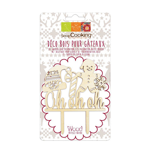 Cake Topper - Holz - Oh Oh Oh – Bild 1