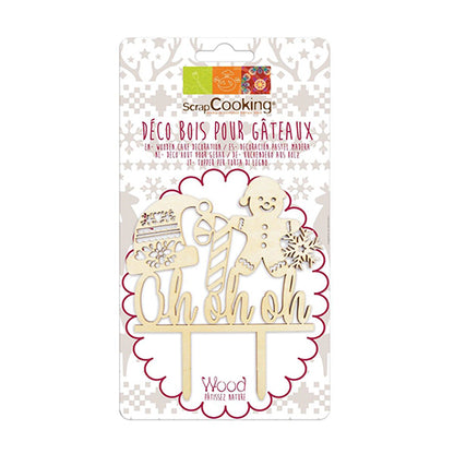 Cake Topper - Holz - Oh Oh Oh – Bild 1