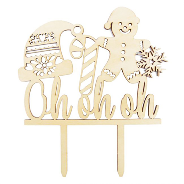 Cake Topper - Holz - Oh Oh Oh – Bild 2