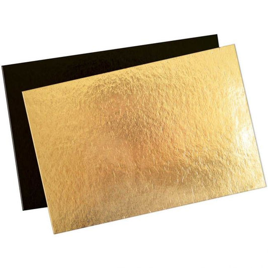 Tortenunterlagen 20x30cm Gold & Schwarz 5Stk – Bild 1