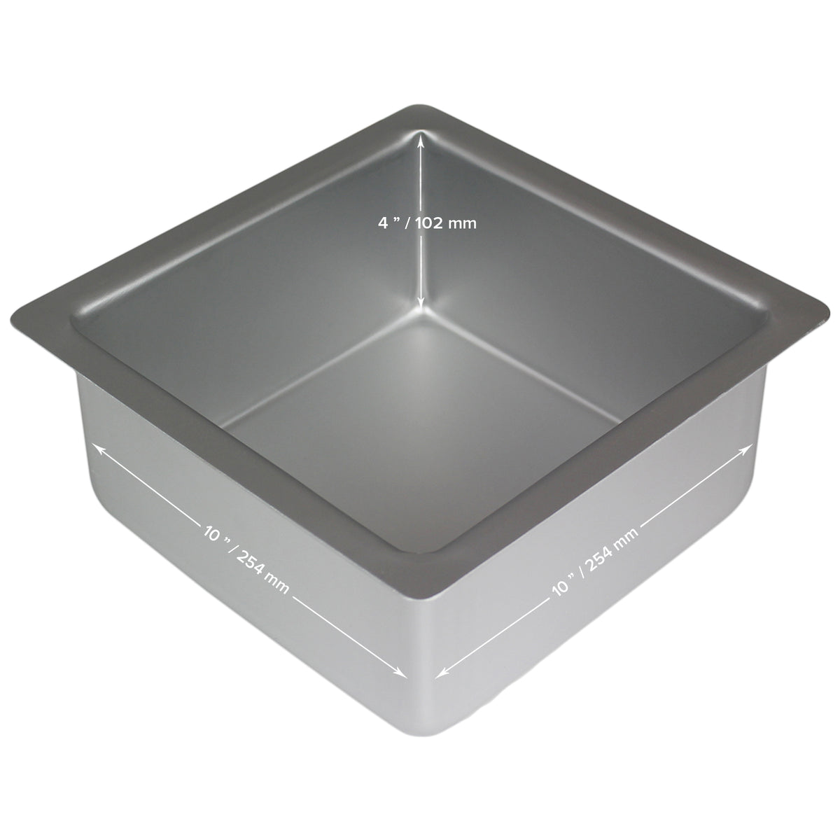 PME Extra tiefe quadratische Kuchenform 25 x 25 x 10cm – Bild 2