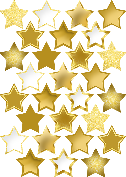 Oblaten Stern Goldoptik – Bild 1
