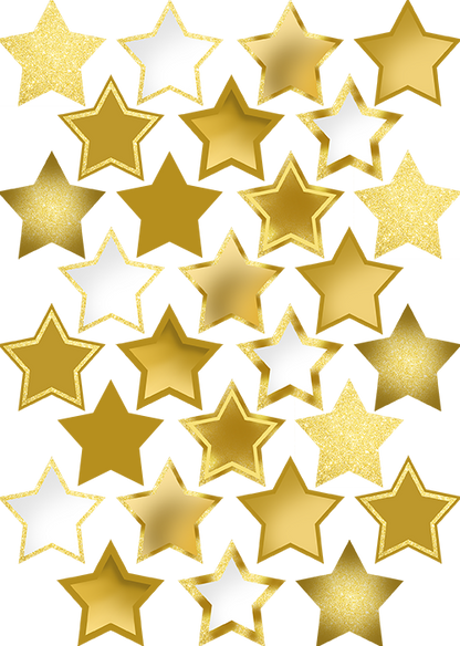 Oblaten Stern Goldoptik – Bild 1