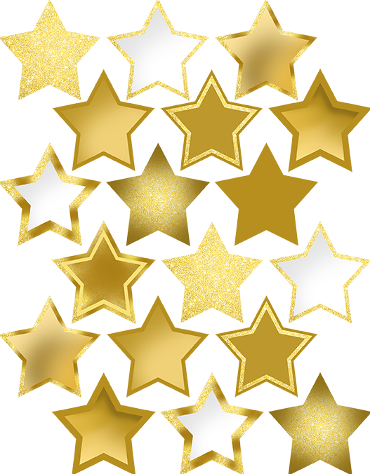 Oblaten Stern Goldoptik – Bild 2
