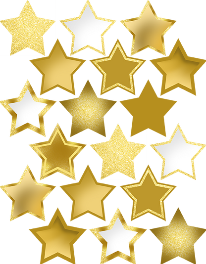 Oblaten Stern Goldoptik – Bild 2
