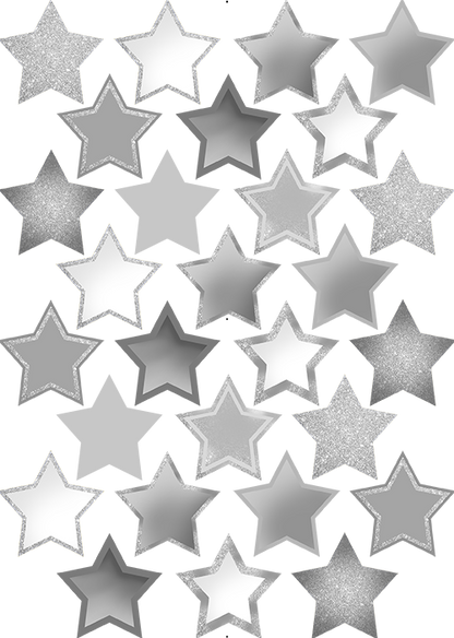 Oblaten Stern Silberoptik – Bild 1