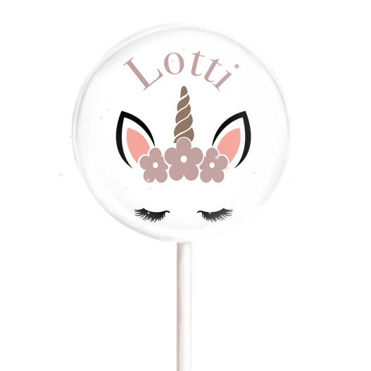 MotivLolli Sweet Face Einhorn mit Namen