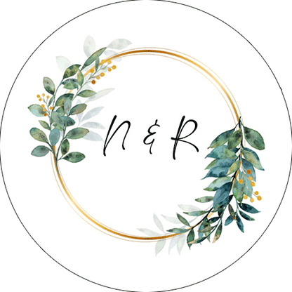 MotivCookie Eucalyptus mit Initialen nur das Motiv