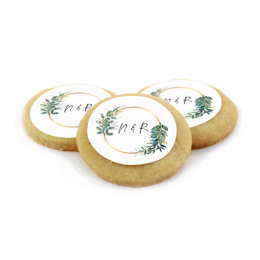 MotivCookie Eucalyptus mit Initialen