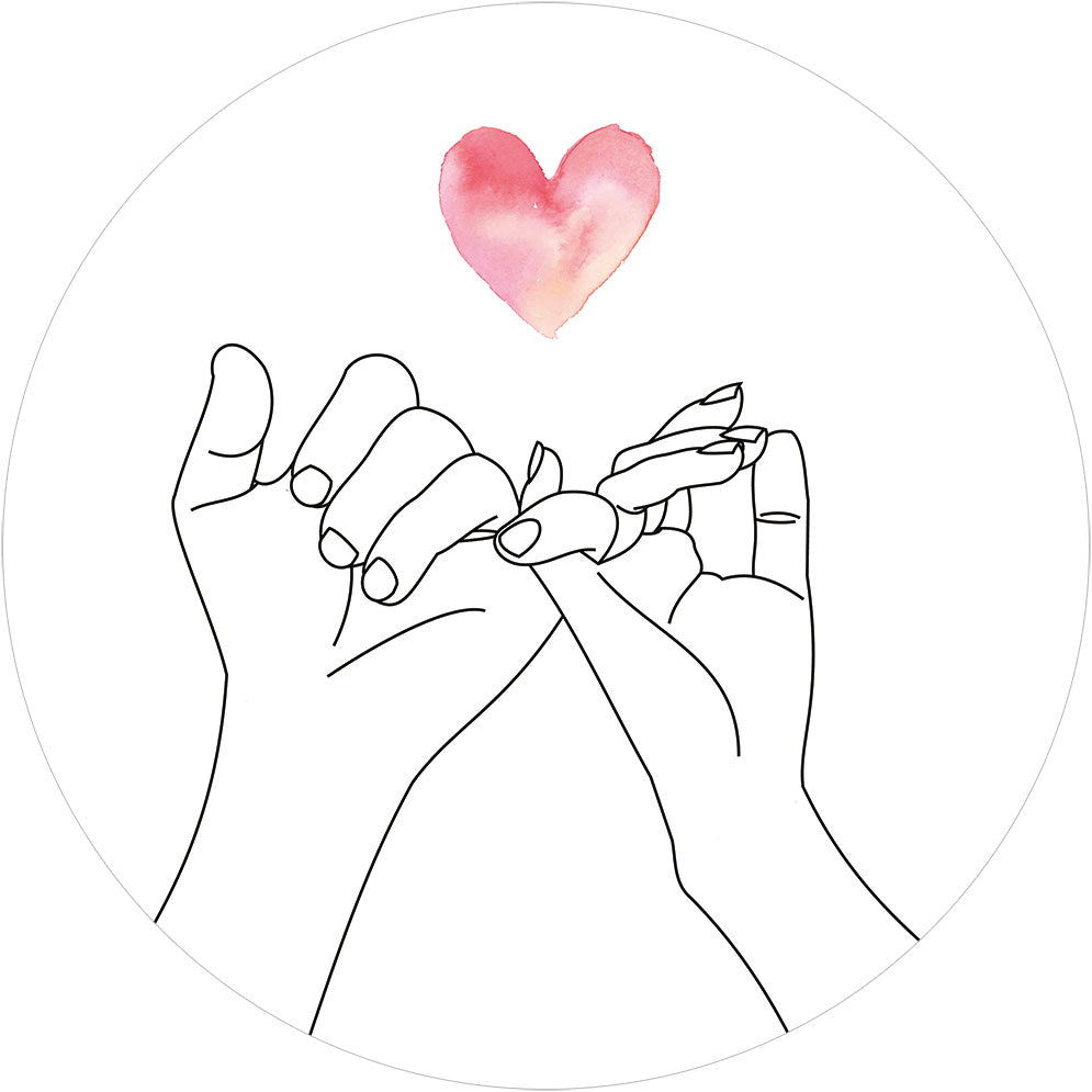 Tortenbild Liebe - Holding Fingers