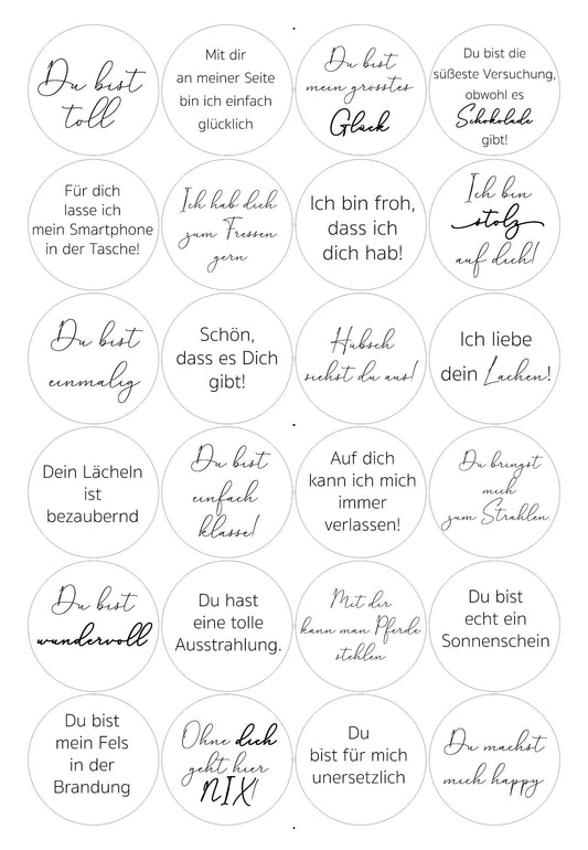 Bedruckte Oblaten Komplimente – Bild 1