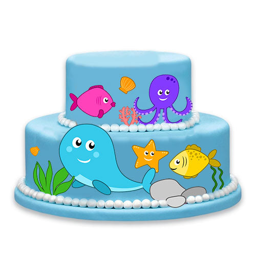 Fondant Kuchen-Tattoo - Meer – Bild 1