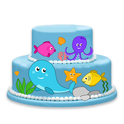 Fondant Kuchen-Tattoo - Meer – Bild 1