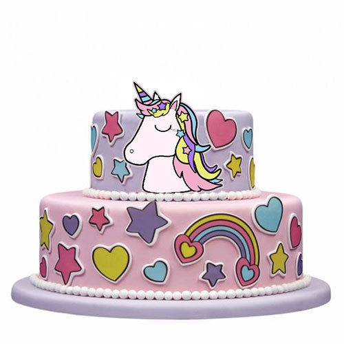 Fondant Kuchen-Tattoo - Einhorn – Bild 1