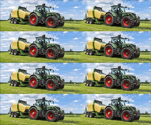 Tortenband Traktor  essbar - 4 Stück á 24cm x 5cm – Bild 2