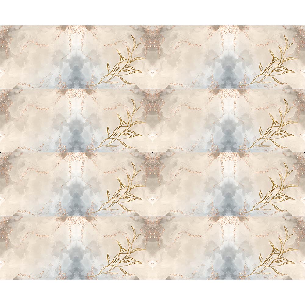 Tortenband beige mit Pflanzenmuster
