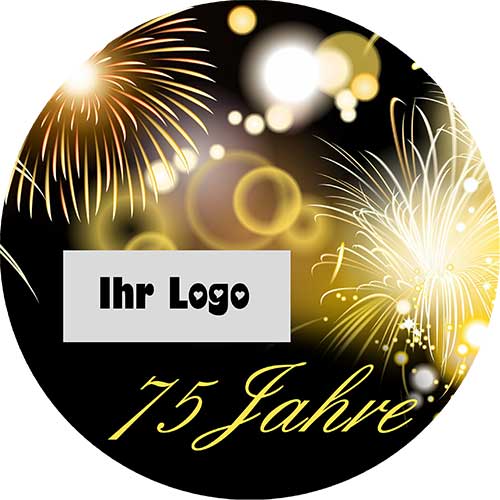 Tortenbild Jubiläum Rund