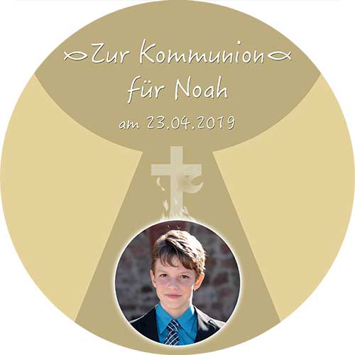 Tortenbild Kommunion - Konfirmation Rund Motiv 19