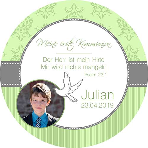 Tortenbild Kommunion - Konfirmation Rund Motiv 24