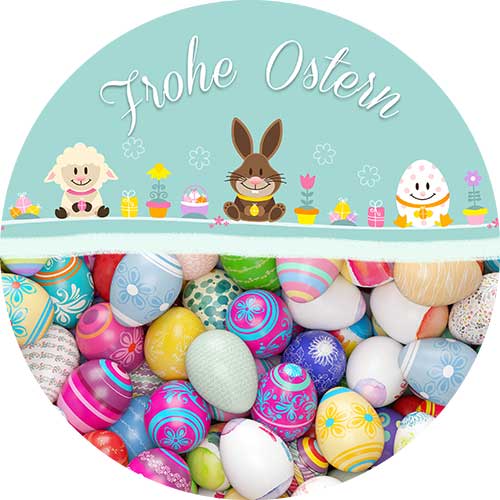 Tortenbild Ostern Motiv Ostereier Rund