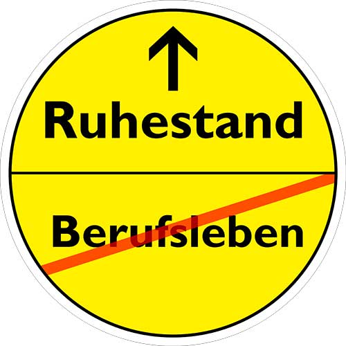 Tortenbild Ruhestand Rund