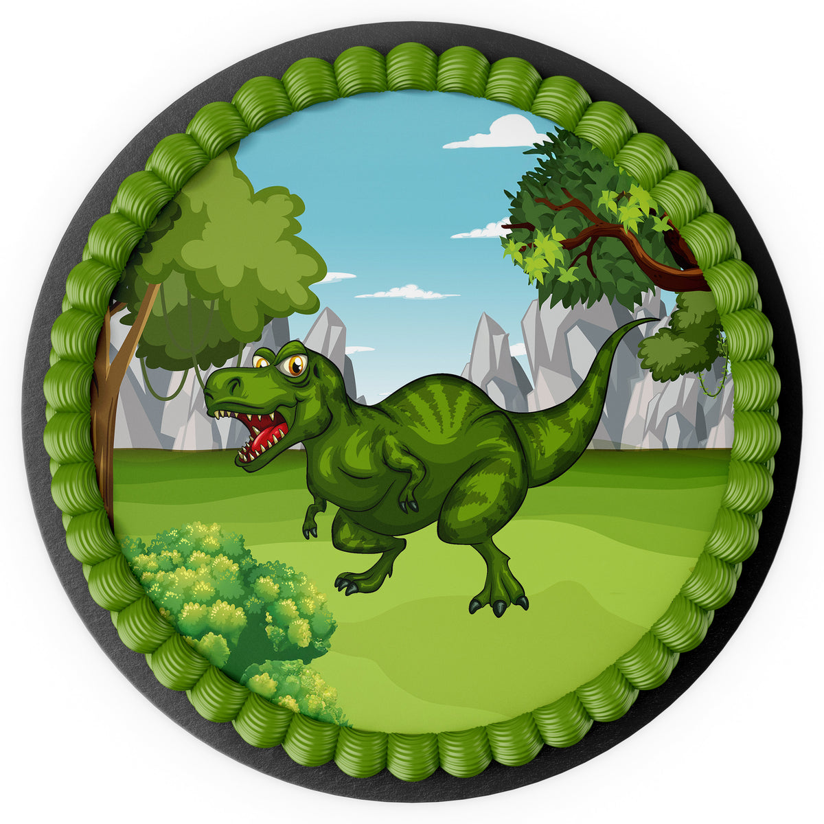 Tortenbild T-Rex Rund – Bild 2