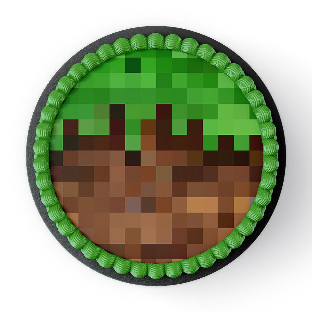 Tortenbild Pixel Gras – Bild 2
