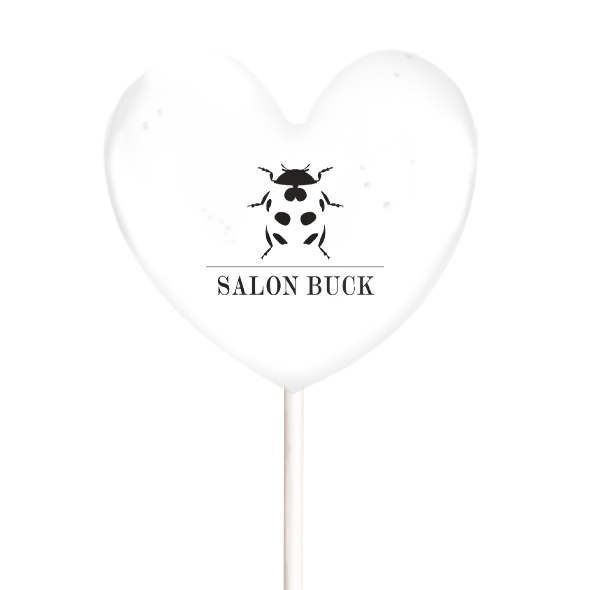 Herz Logololli – Lolli mit individuellem Firmenlogo - 4,5cm – Bild 1