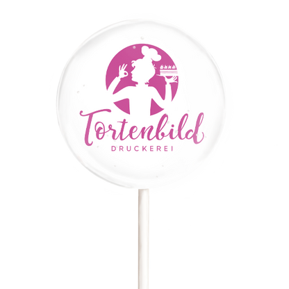 Logololli – Lolli mit individuellem Firmenlogo - 3,3cm – Bild 1