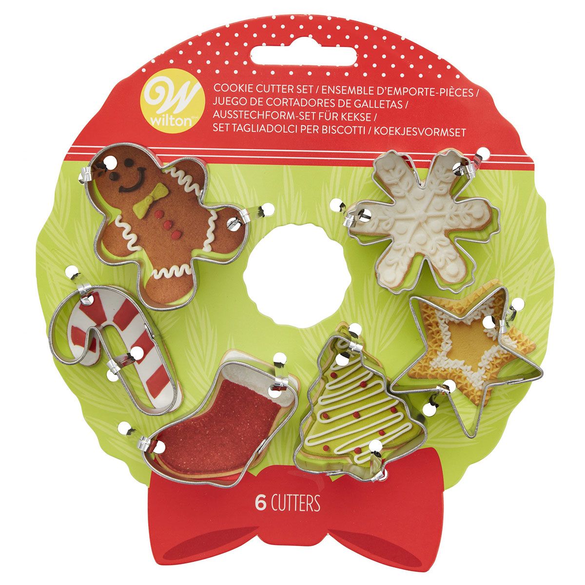 Wilton Cookie Cutter Set Kranz 6 Ausstecher Weihnachten