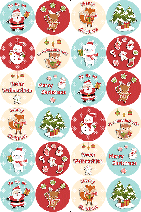 Oblaten mit Motiv Weihnachten Cute – Bild 1