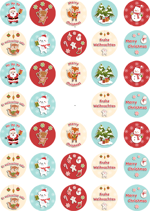 Oblaten mit Motiv Weihnachten Cute – Bild 2