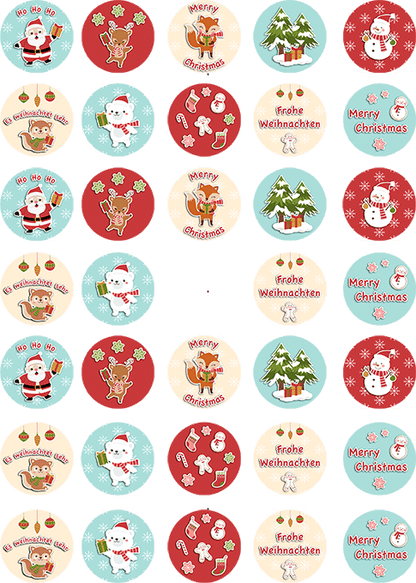 Oblaten mit Motiv Weihnachten Cute – Bild 2