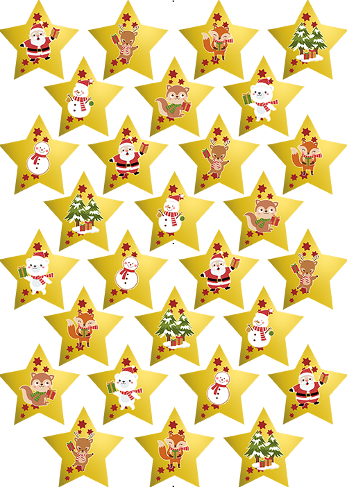 Oblaten Sterne Weihnachten – Bild 1