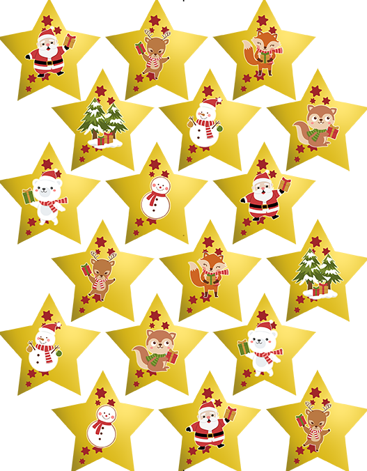 Oblaten Sterne Weihnachten – Bild 2