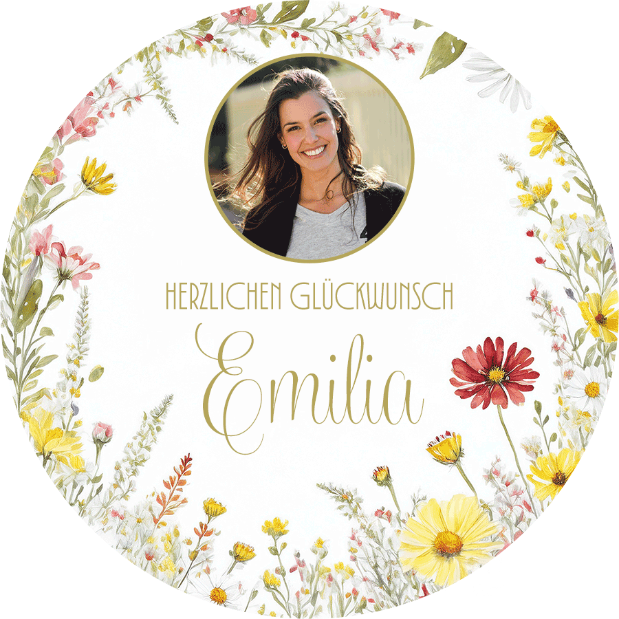 Motiv Tortenbild Wildblumen  zum Geburtstag