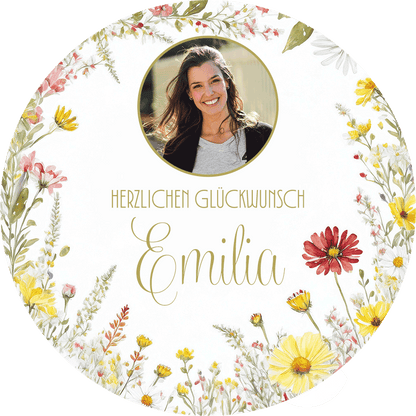 Motiv Tortenbild Wildblumen  zum Geburtstag
