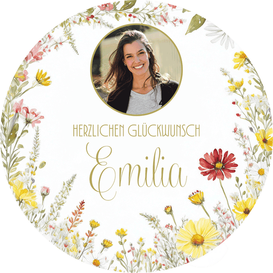 Motiv Tortenbild Wildblumen  zum Geburtstag