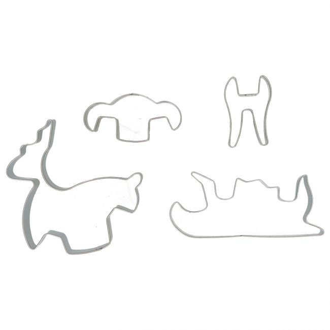 Cookie Cutter Ausstecher Weihnachtsschlitten 4 Teile